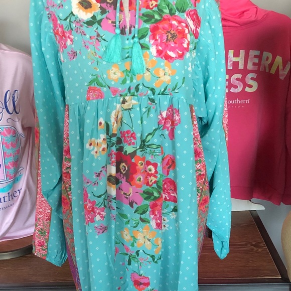 Springtime Turquoise Dress - Picture 3 of 5